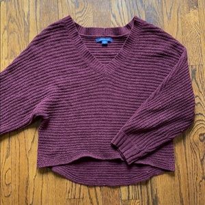 American Eagle chenille v neck sweater size S